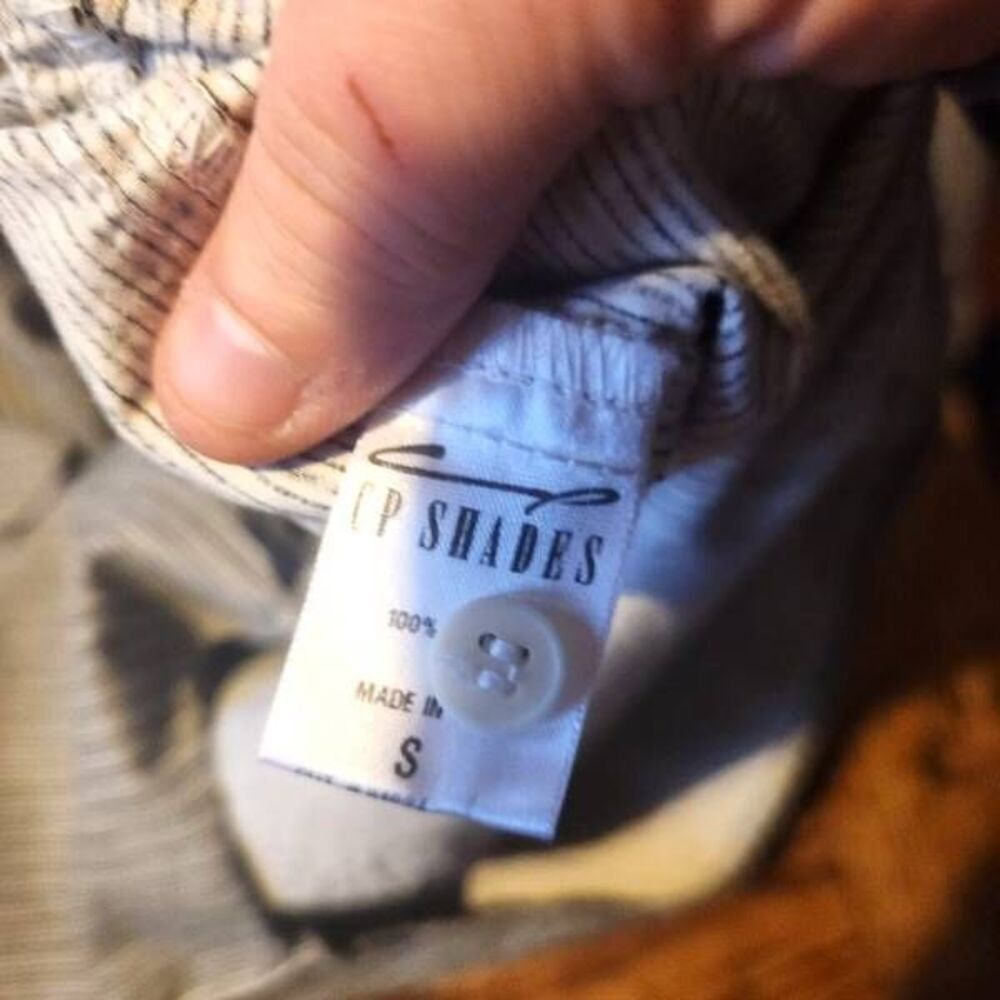 CP Shades blue&white striped corduroy button down shirt sz Small - Picture 3 of 3